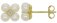 Guest and Philips - Pearl Set, Yellow Gold - White Gold - 9ct D 1pt 2st 8st FWCP Cross Stud Earrings, Size 4mm 09EASG83793