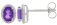 Guest and Philips - Amethyst Set, White Gold - 9ct Am 2st D 3pt 8st Earrings, Size 6x4 09EASG85070