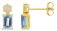 Guest and Philips - Opal Set, Yellow Gold - 9ct Op 2st Aqu 2st Drop Earrings 09EADH85397