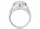 Jools - Cubic Zirconia Set, Sterling Silver Halo Cluster Ring, Size N - PSR11502-N