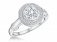 Jools - Cubic Zirconia Set, Sterling Silver Halo Cluster Ring, Size N - PSR11502-N