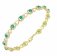 Guest and Philips - 0.07PTS DIAMOND, Emerald Set, Yellow Gold - BRACELET 09BRDG85001