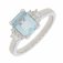 Guest and Philips - 20pt Diamond and Aquamarine Set, Platinum - PLRIDG86698