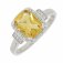 Guest and Philips - 9CT, Diamond 3pt and Citrine Set, White Gold - Ring, Size N 1/2 09RIDG86738