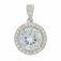 Guest and Philips - 9ct, Aquamarine and Diamond 20pt Set, White Gold - Pendant 86469