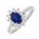 Guest and Philips - Sapphire Set, Platinum - 35pt 12st Diamond Ceylon Ring, Size O PLRIDG86426