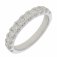 Guest and Philips - 9CT, 1ct 11 Stone Diamond Set, White Gold - Half Eternity Ring, Size N