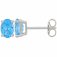 Guest and Philips - Topaz Set, White Gold - 9ct 2st BT Oval 4 Claw Stud Earring, Size 7x5 09EASH86774