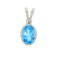 Guest and Philips - blue oval, Topaz Set, White Gold - pendant 09cigh85326