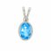 Guest and Philips - blue oval, Topaz Set, White Gold - pendant 09cigh85326