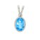 Guest and Philips - blue oval, Topaz Set, White Gold - pendant 09cigh85326