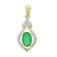 Guest and Philips - 3pt Diamond and Oval Emerald , Set, Yellow Gold - Pendant 09CIDG86612