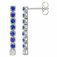 Guest and Philips - 9CT 0.10PTS DIAMOND Ceylon, Sapphire Set, White Gold - drop earrings 09EADG87351