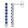 Guest and Philips - 9CT 0.10PTS DIAMOND Ceylon, Sapphire Set, White Gold - drop earrings 09EADG87351