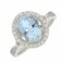 Guest and Philips - OPM, D 25pt Aqua Set, Platinum - Diamond and Aquamarine Ring