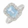 Guest and Philips - 8X6, Aquamarine Set, Platinum - DIAMOND 33CT RING PLRIDG87209