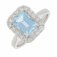 Guest and Philips - 8X6, Aquamarine Set, Platinum - DIAMOND 33CT RING PLRIDG87209