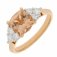 Guest and Philips - D 50pt 6st Morg Cush 8mm Set, Rose Gold - White Gold - 18ct Ring 18RIDG86979 18RIDG86979