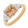 Guest and Philips - D 50pt 6st Morg Cush 8mm Set, Rose Gold - White Gold - 18ct Ring 18RIDG86979