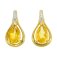 Guest and Philips - D 1pt 2st CitPear Set, Yellow Gold - 9ct Earrings, Size 7x5 09EASG85067