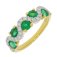 Guest and Philips - Emerald Set, Yellow Gold - White Gold - 18ct Em 5st D 34pt 23st Lazy River Ring 18RIDG87762