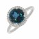 Guest and Philips - 10pt 38st Dia and Topaz Set, White Gold - Ring, Size O 18RIDG87698