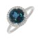 Guest and Philips - 10pt 38st Dia and Topaz Set, White Gold - Ring, Size O 18RIDG87698