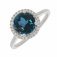 Guest and Philips - 10pt 38st Dia and Topaz Set, White Gold - Ring, Size O 18RIDG87698