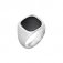 Georg Jensen - Men's Classic, Black Onyx Set, Silver Ring, Size 63