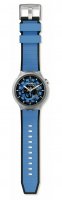 Swatch - Azure Blue Daze, Stainless Steel - Quartz Watch, Size 47mm SB07S106