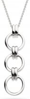 Kit Heath - Bevel Unity , Rhodium Plated - Sterling Silver - Trio Necklace, Size 18" 91174RP