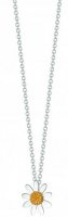 Daisy - Vinatge Daisy, Sterling Silver - Necklace, Size 12mm N4002