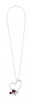 Uno de 50 - Love At First Sight Necklace, Silver Plated - Leather - Necklace, Size 50cm - COL0474MTMR