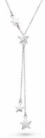 Kit Heath - Miniatures Starlight, CZ Set, Rhodium Plated - Lariat Necklace, Size 18" 90028CZ