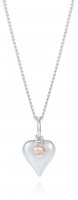 Claudia Bradby - Signature, Pearl Set, Sterling Silver Heart Necklace