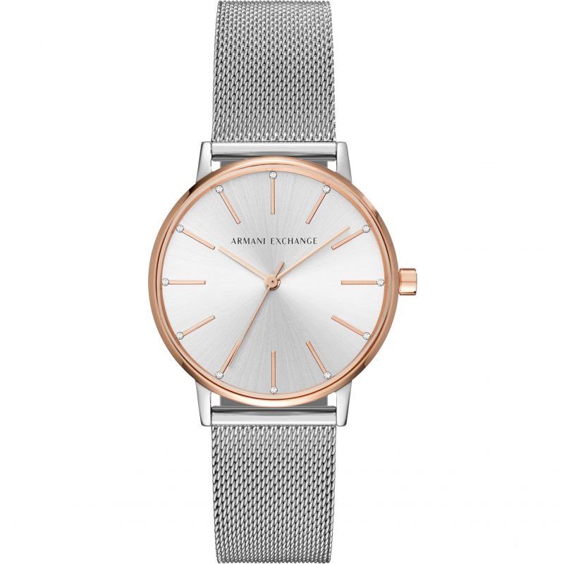 armani exchange gold plated watch