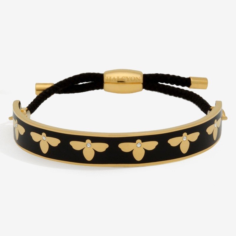 Halcyon Days Bee Sparkle Trellis Bangle