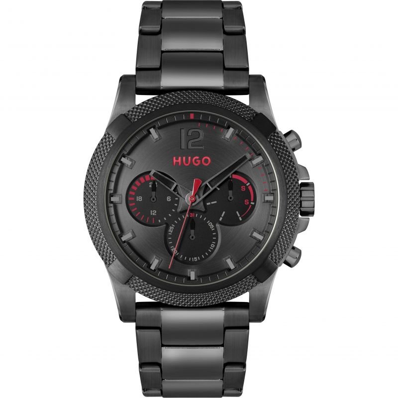HUGO - #Impressforhim, Stainless Steel - Quartz Watch, Size 46mm ...
