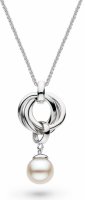 Kit Heath - Bevel, Pearl Set, Rhodium Plated - Trilogy Necklace, Size 18" 9160FP