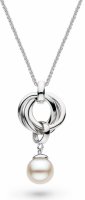 Kit Heath - Bevel, Pearl Set, Rhodium Plated - Trilogy Necklace, Size 18" 9160FP