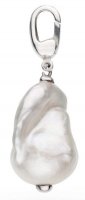 Kit Heath - Rvival Baroque, Pearl Set, Rhodium Plated - Sterling Silver - Charm Pendant 80171FP