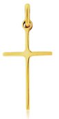Guest and Philips - 9CT Solid Cross 2, Yellow Gold Pendant