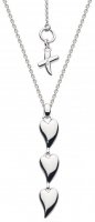 Kit Heath - Desire Kiss, Triple Hearts Sterling Silver Necklace 90MK
