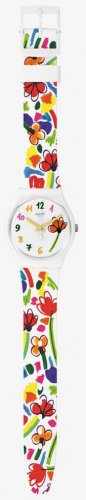 Swatch - Flowerz, Plastic/Silicone - Quartz Watch, Size 34mm SO28W108