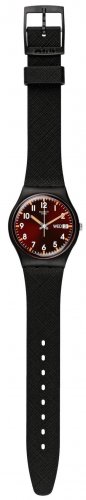Swatch - Sir Red, Plastic/Silicone - Quartz Watch, Size 34mm SO28B704