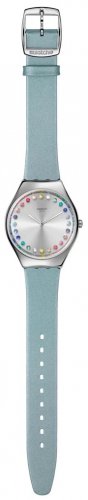 Swatch - Gleam Team, Crystal Set, Stainless Steel - Fabric - Quartz Watch, Size 38mm SYXS144