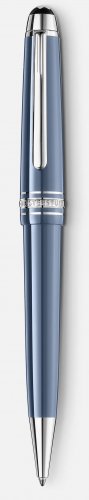 Montblanc - Meisterstuck Glacier Midsize, Precious Resin - Rhodium Plated - Ballpoint Pen, Size 141.7x13.7mm 129395