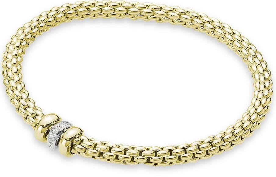 Monica Vinader 18ct Gold Plated Vermeil Silver Diamond Pavé Essential Bangle  Bracelet | Liberty