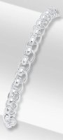 Guest and Philips - Sterling Silver - Curb Rollerball Bolt Ring Bracelet, Size 7.5" 20-70-023-7-5BR