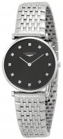 Longines - Grand Classique, Dia 0.081ct Set, Stainless Steel - Crystal Glass - Quartz Watch, Size 29mm